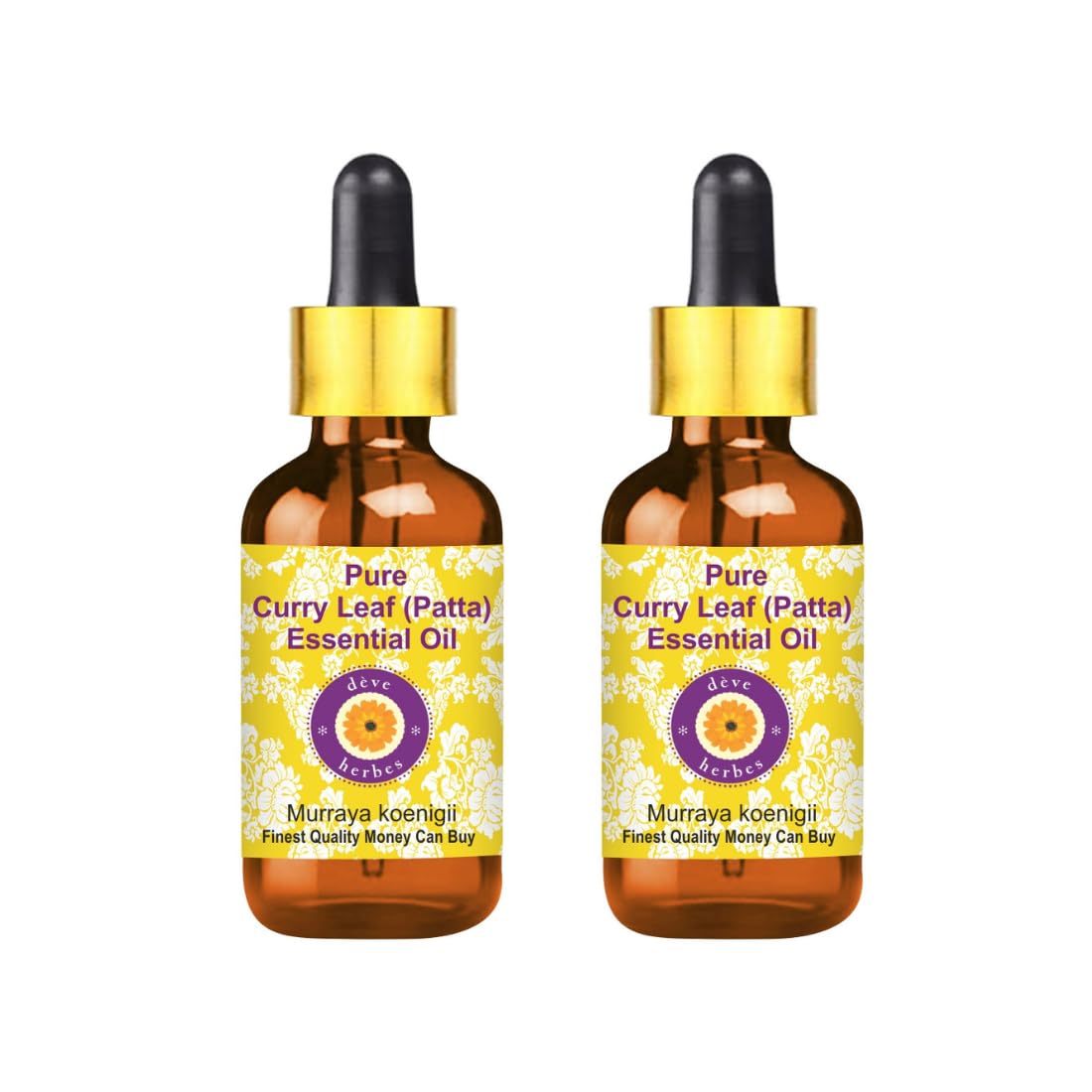 dève herbes curry leaf essential oil bottle with dropper for precise dilution