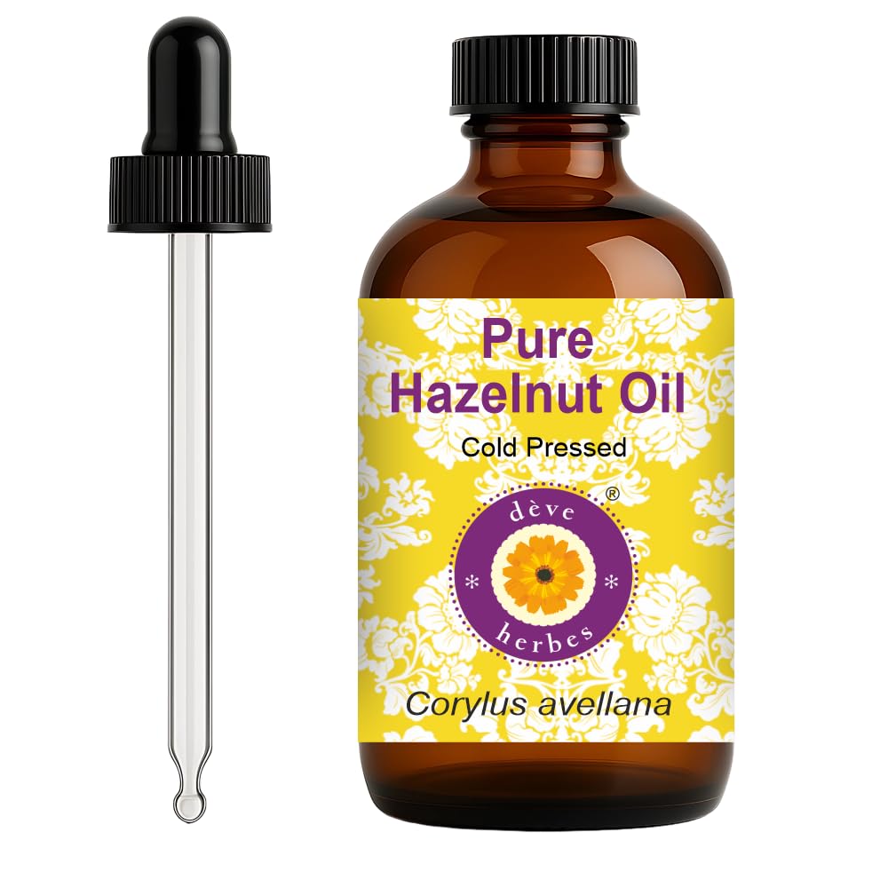 deve herbes hazelnut oil bottle with glass dropper for precise dilutions