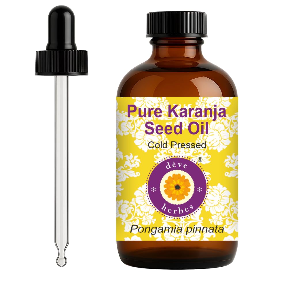 dève herbes Karanja Seed Oil with glass dropper for precise dilution