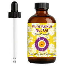 deve herbes Kukui Nut Oil with glass dropper for lightweight non-greasy skin hydration