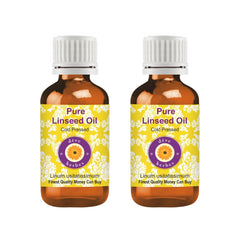 Deve Herbes Linseed Oil bottle front view showing a pure carrier oil for skin and dilution.