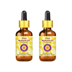 Deve Herbes mustard oil bottle with amber glass dropper for precise dilution