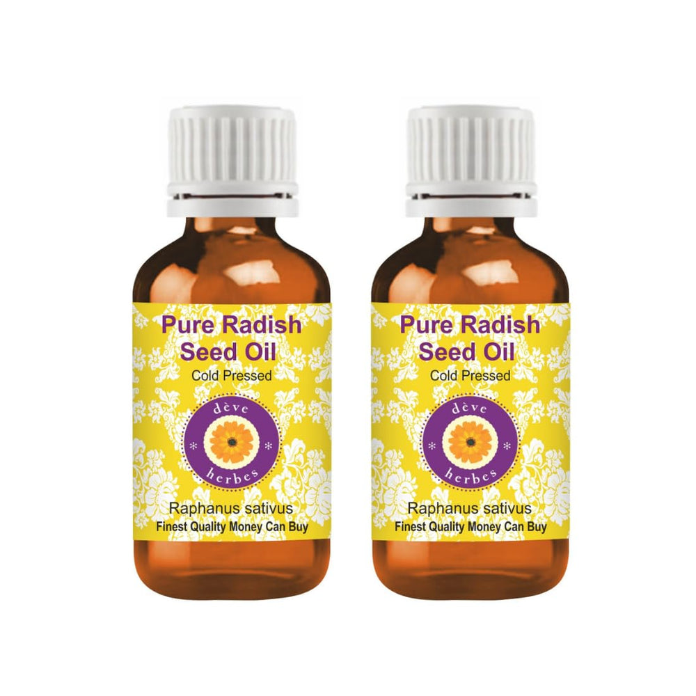 Deve Herbes Radish Seed Oil bottle in amber glass preserving potency for daily use
