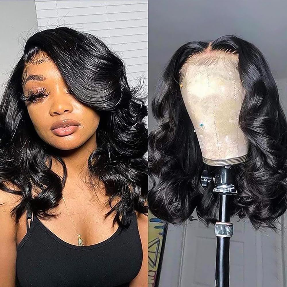Devonia 14-inch bob wig front view with natural volume for daily wear