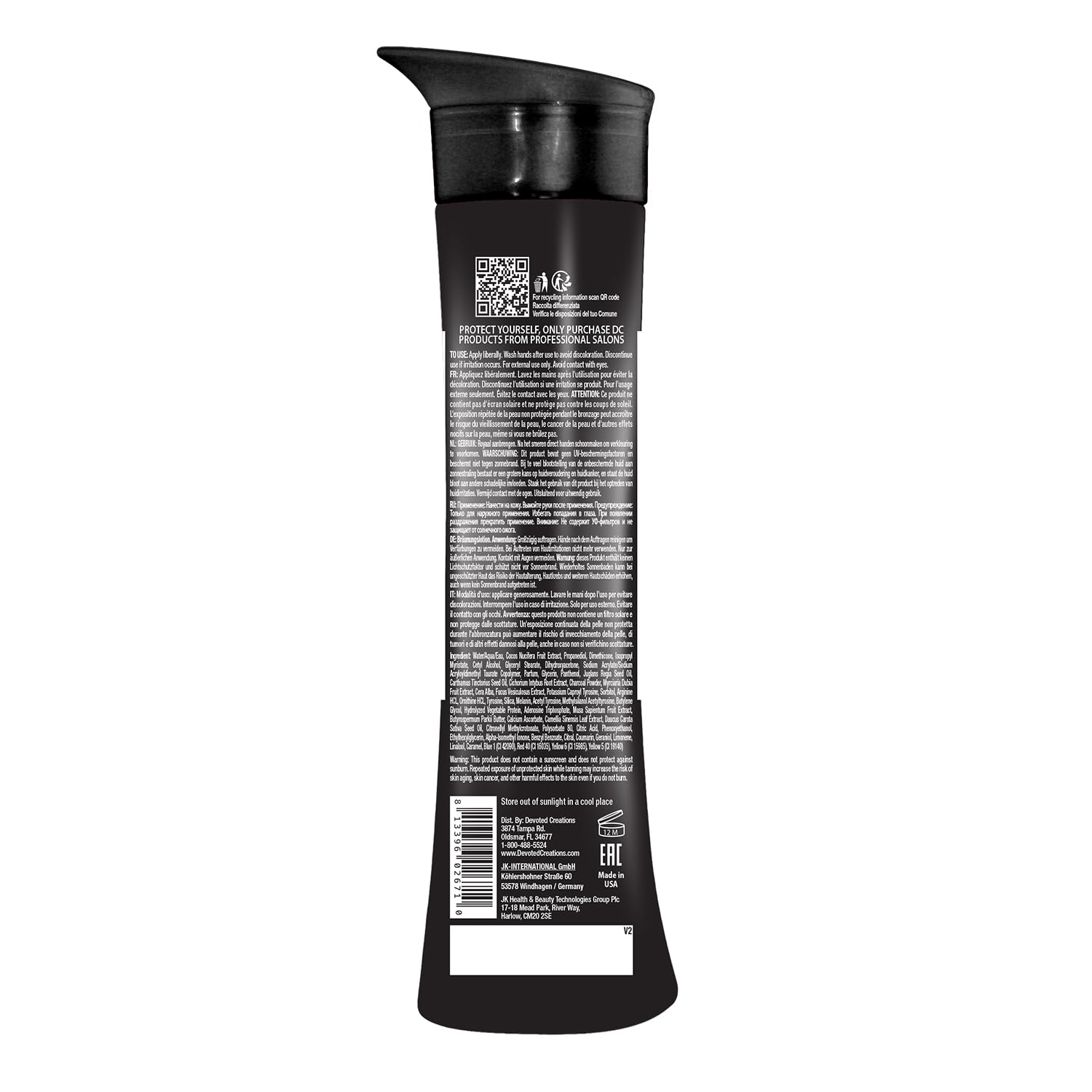 Devoted Creations All Black Everything lotion texture reveals a creamy blend for smooth application and darker shade.