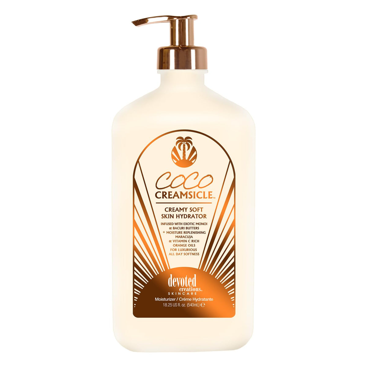 Devoted Creations Coco Creamsicle jar shows rich texture for deep hydration.