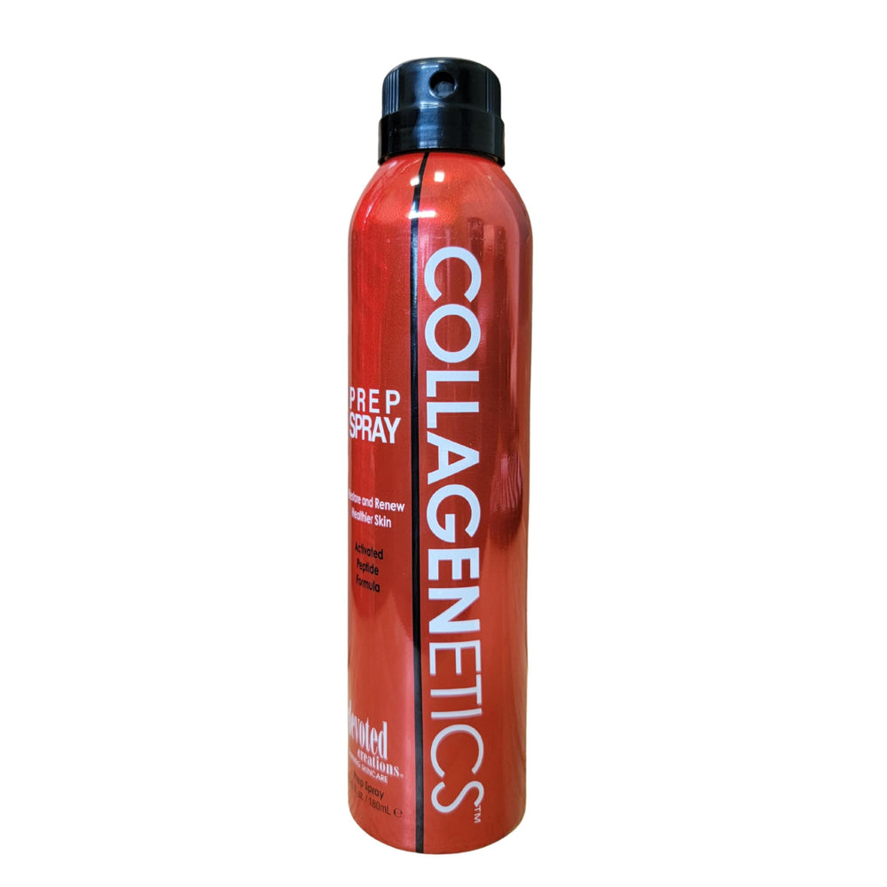 Devoted Creations Collagenetics Prep Spray bottle preps skin before Red Light Therapy.