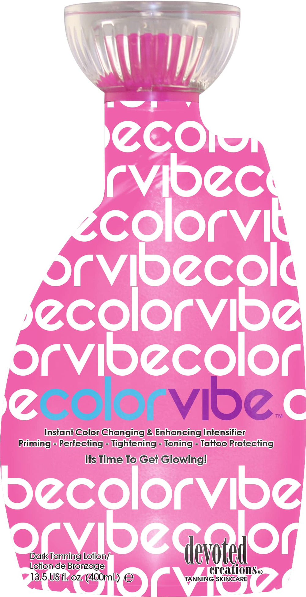Devoted Creations Color Vibe application scene illustrating smooth skin and longevity.