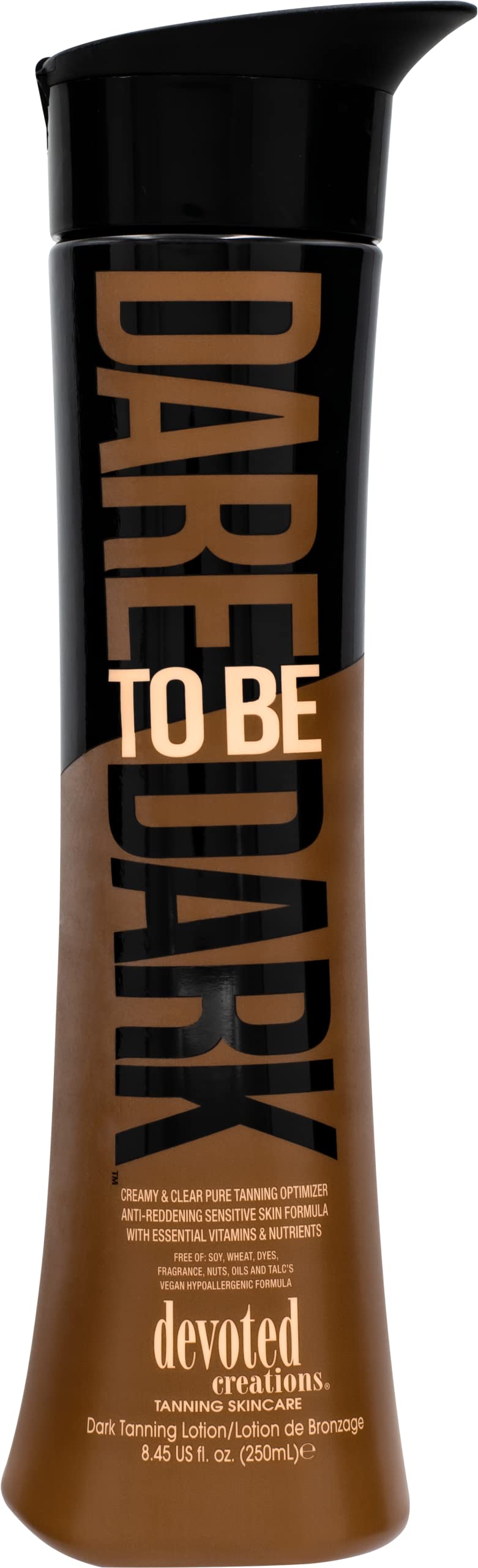 Devoted Creations Dare to be Dark anti-reddening formula helps natural bronze.