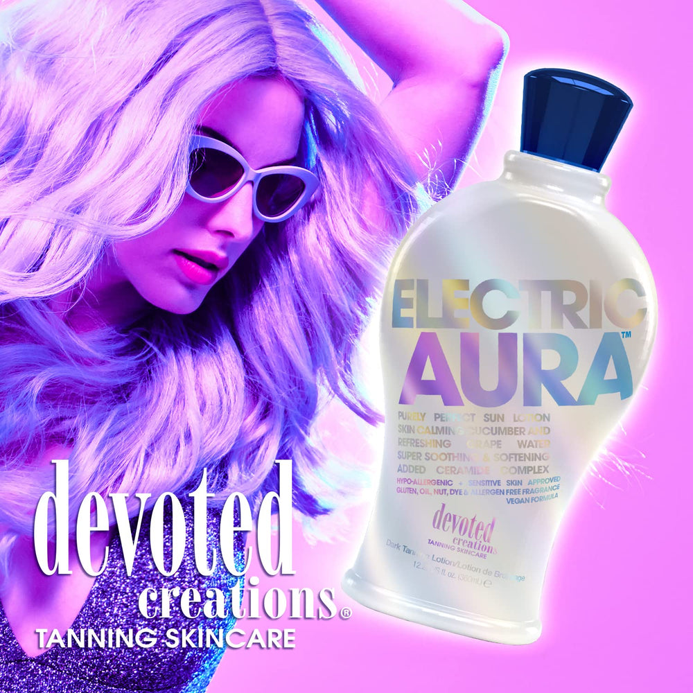 Devoted Creations Electric Aura applying lotion for comfortable, fragrance-free use