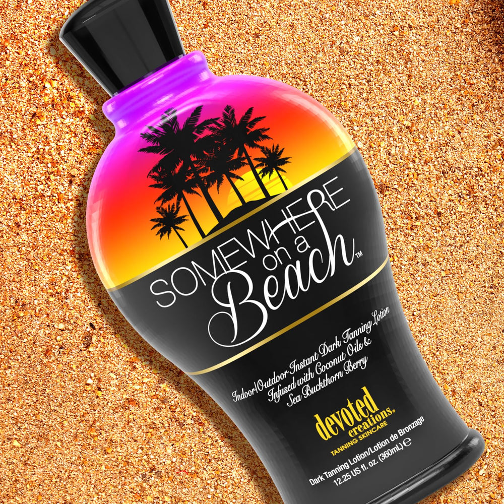 Devoted Creations Somewhere on a Beach texture close-up emphasizes hydrating, non-greasy feel.