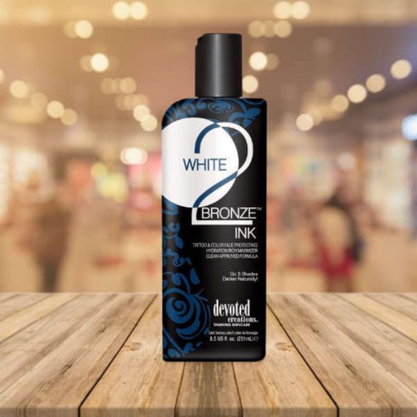 Devoted Creations White 2 Bronze packaging closeup emphasizes premium quality