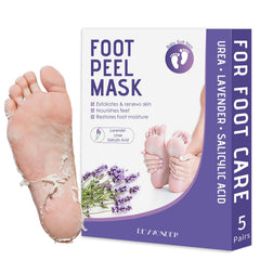 Devyonder Foot Peeling Mask 5-Pack front view, delivering at-home foot spa benefits.