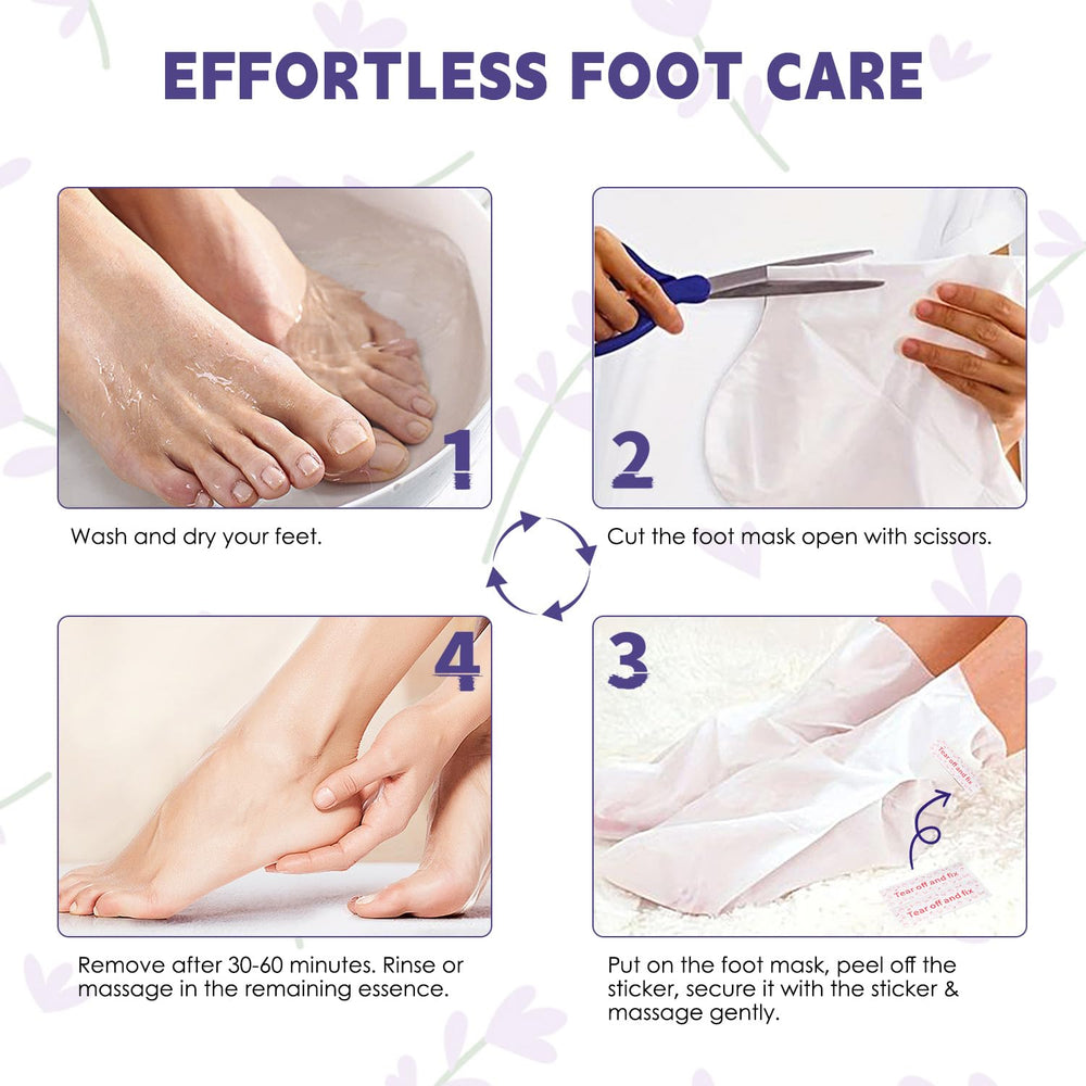 Devyonder foot mask in use, quickly absorbed with a non-greasy finish.