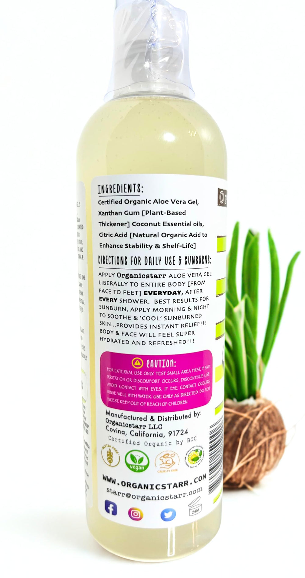 DEW ME DAILY aloe gel used on face and hair for hydration