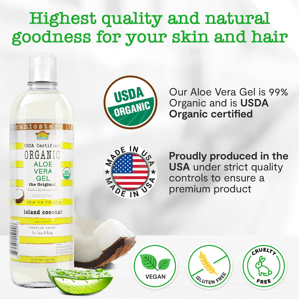 DEW ME DAILY made in USA aloe gel showcases trusted origins