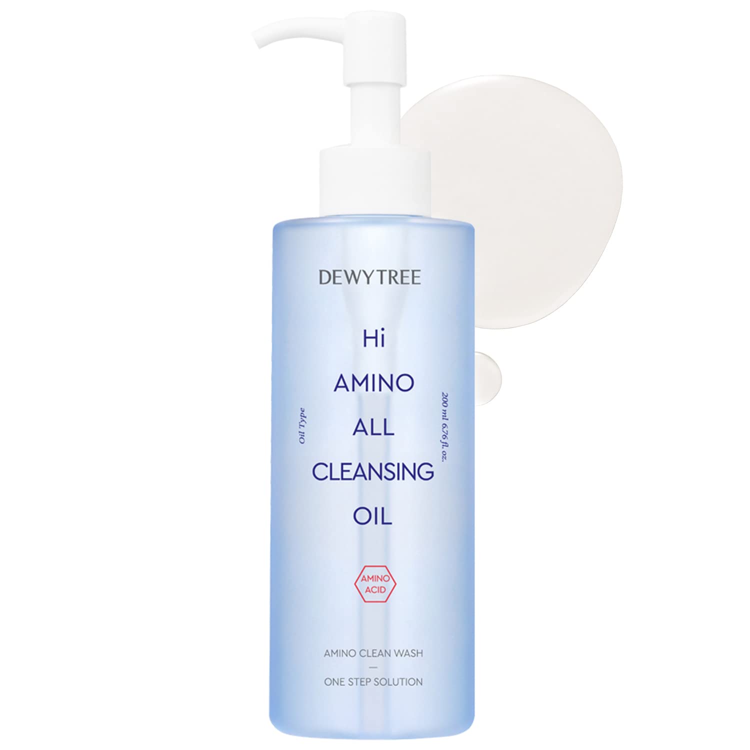 Dewytree Hi Amino All Cleansing Oil bottle pour for gentle makeup removal