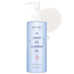 Dewytree Hi Amino All Cleansing Oil bottle pour for gentle makeup removal