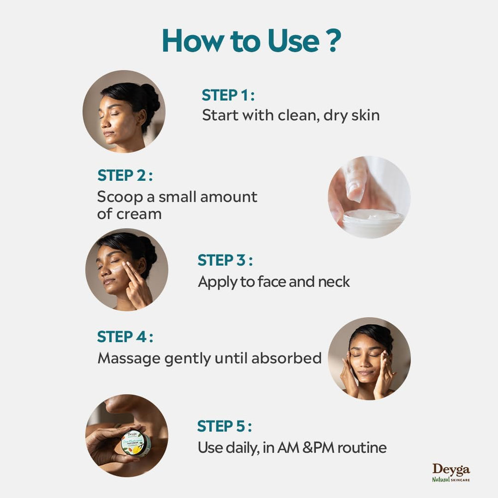Deyga Deep Moisturising Face Cream cardamom spice offers calming, soothing feel.
