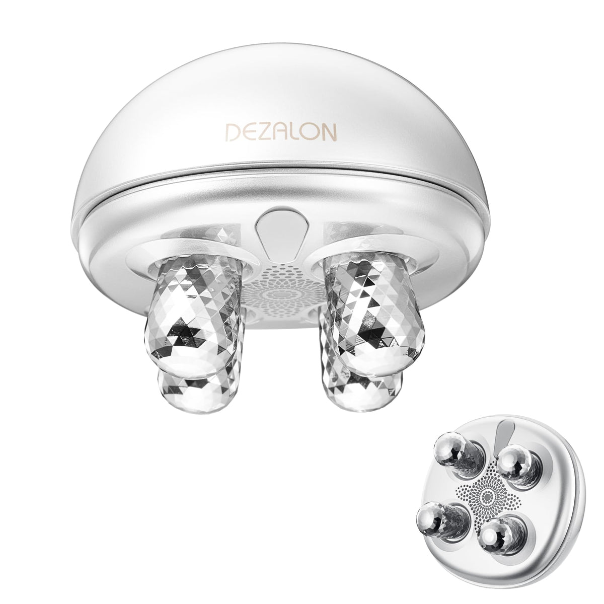 DEZALON microcurrent facial device showing gentle treatment for a refreshed complexion.