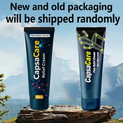 Cream texture on skin showing smooth, non-greasy absorption by Capsacare.