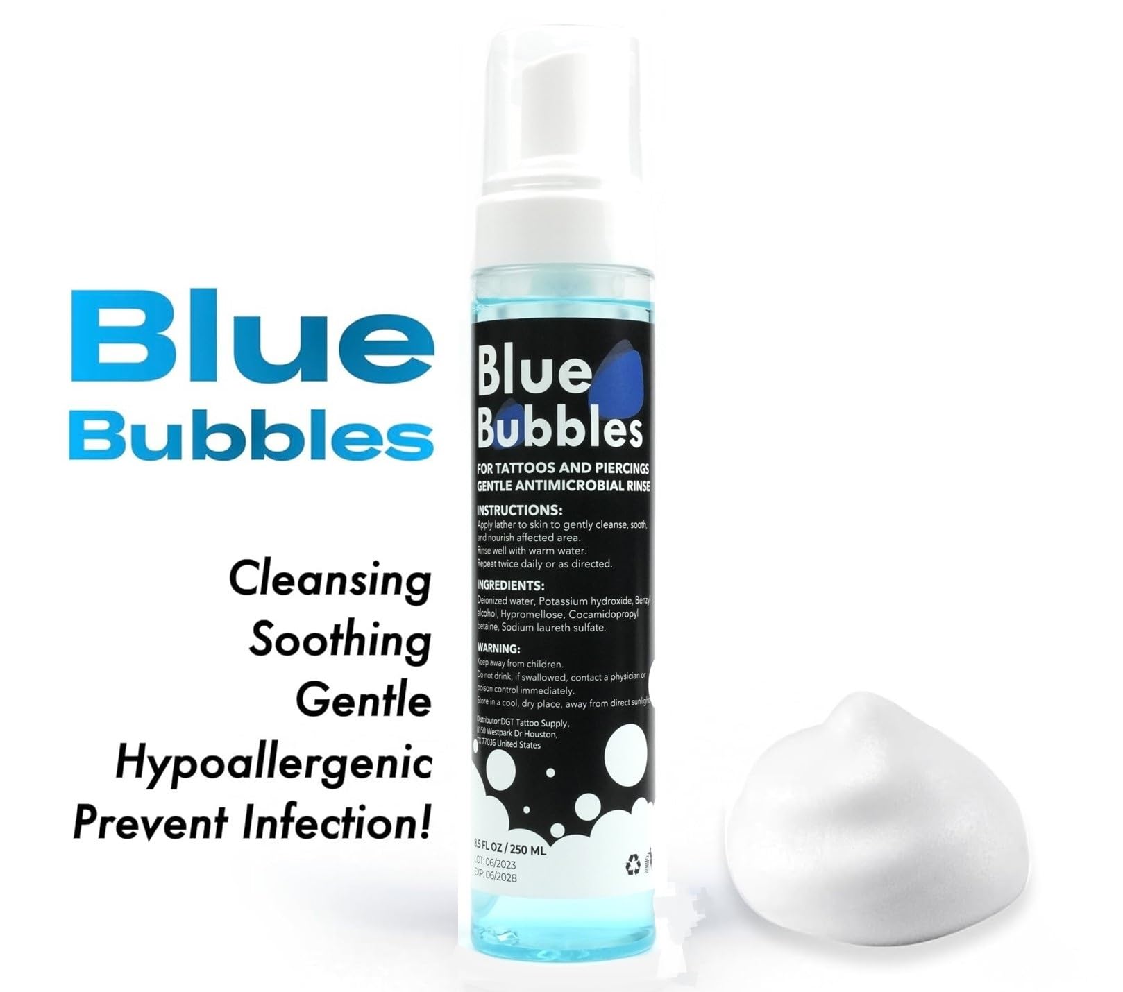 EZ foaming dispenser releasing quick, ready-to-use aftercare foam
