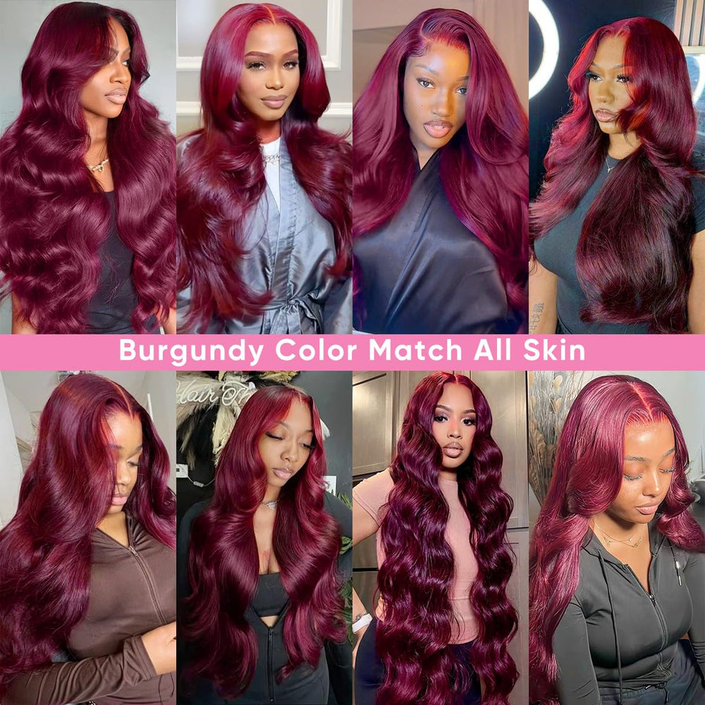 DGVATF burgundy wig color versatility for daily and special occasions.