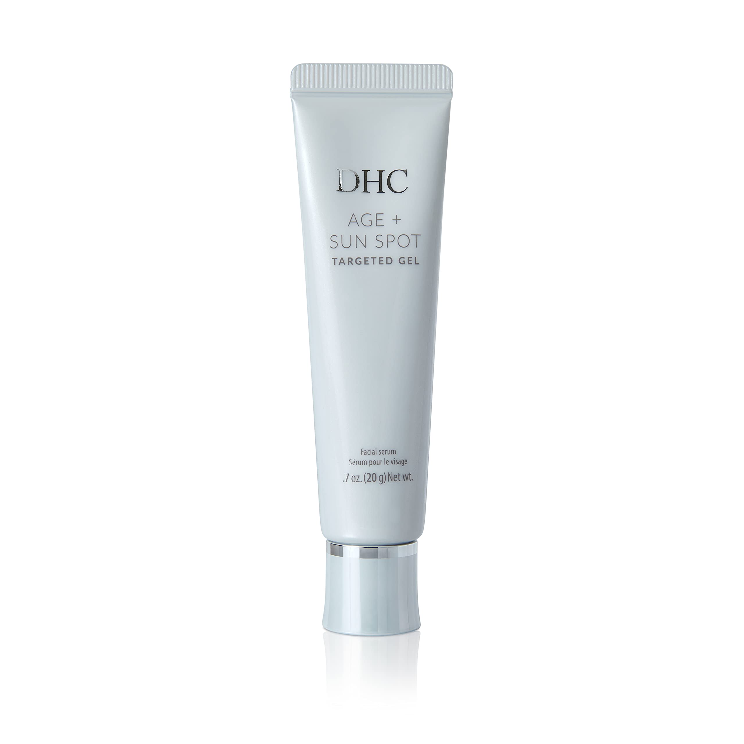 DHC Age + Sun Spot Targeted Gel bottle shot showing sleek packaging for brightening routine