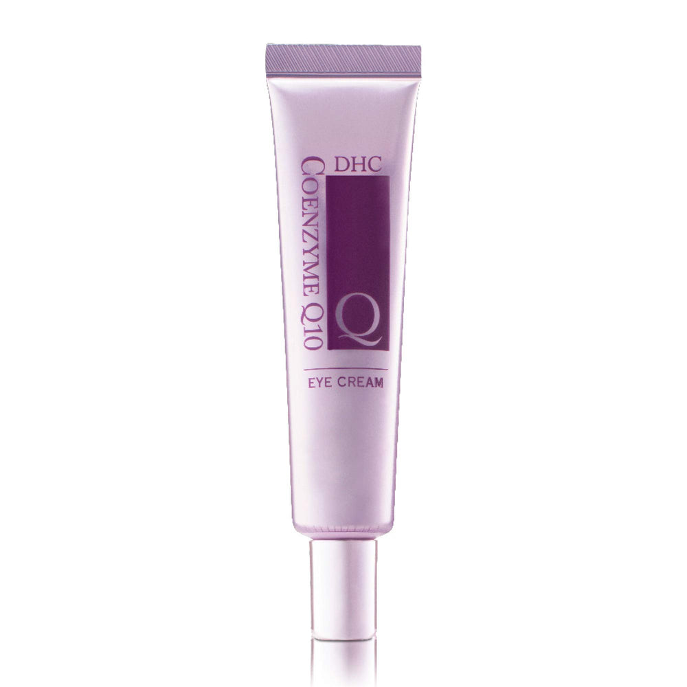 DHC CoQ10 Eye Cream jar closeup showing smooth texture for easy application.