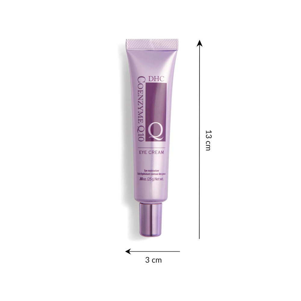 DHC CoQ10 Eye Cream fragrance-free label highlights gentle formula.