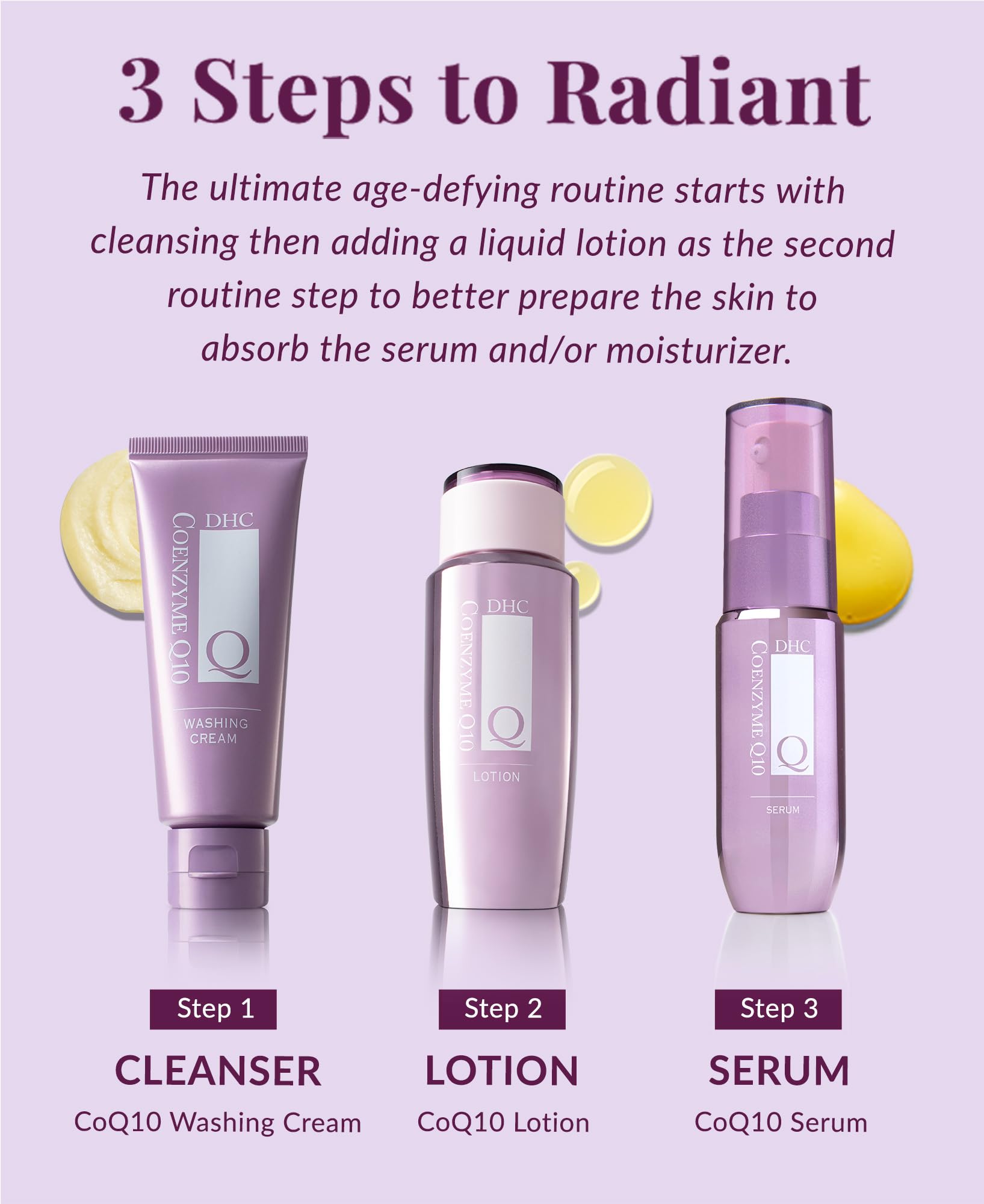 Sodium hyaluronate in DHC CoQ10 Lotion helps maintain moisture