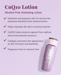 Close-up of DHC CoQ10 Lotion texture and lightweight feel