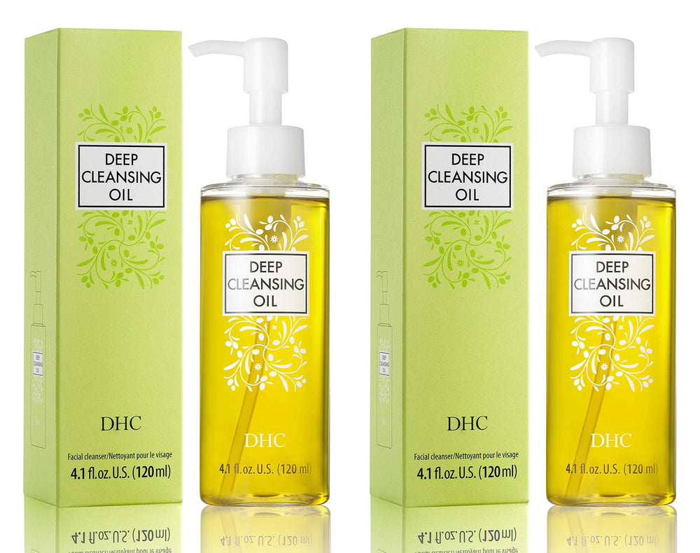 DHC Deep Cleansing Oil 2-pack on display for convenient cleansing routine.