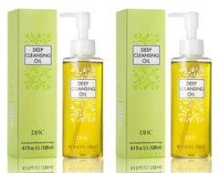 DHC Deep Cleansing Oil 2-pack on display for convenient cleansing routine.