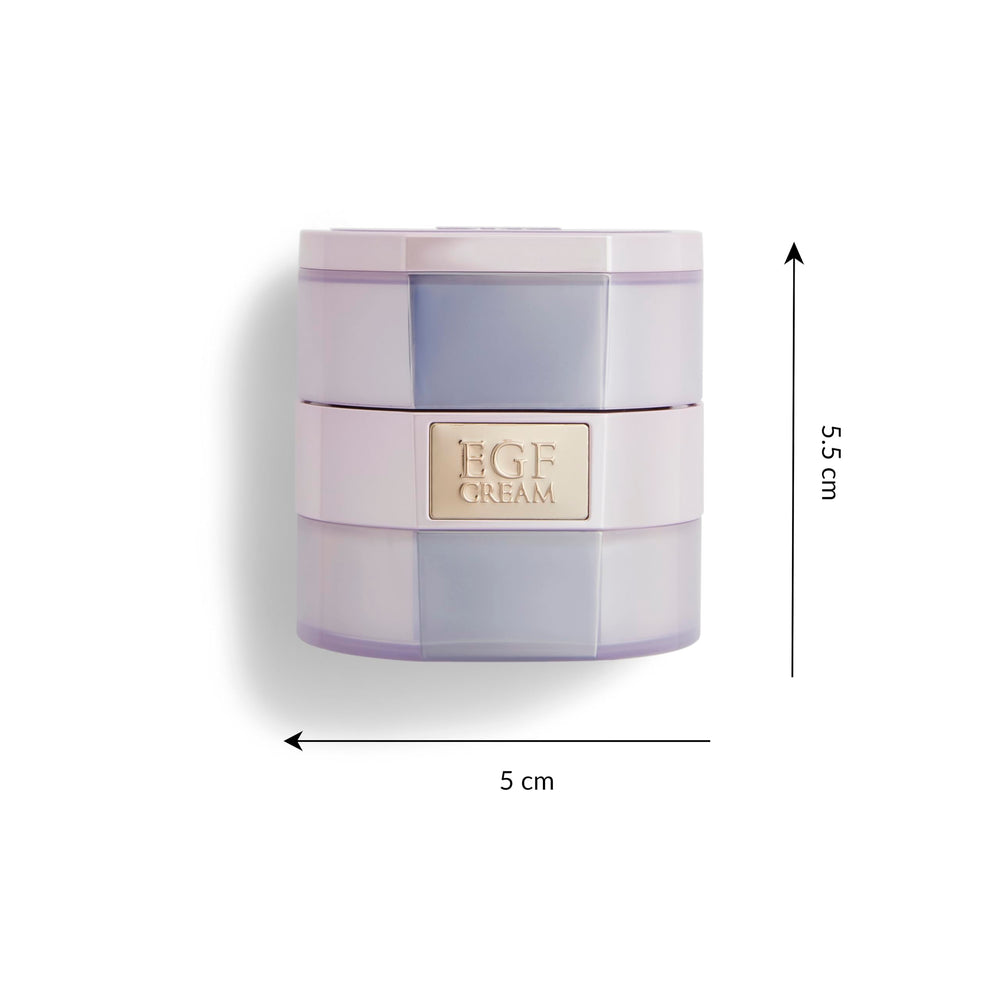 DHC EGF Cream application motion shows easy smoothing on skin.