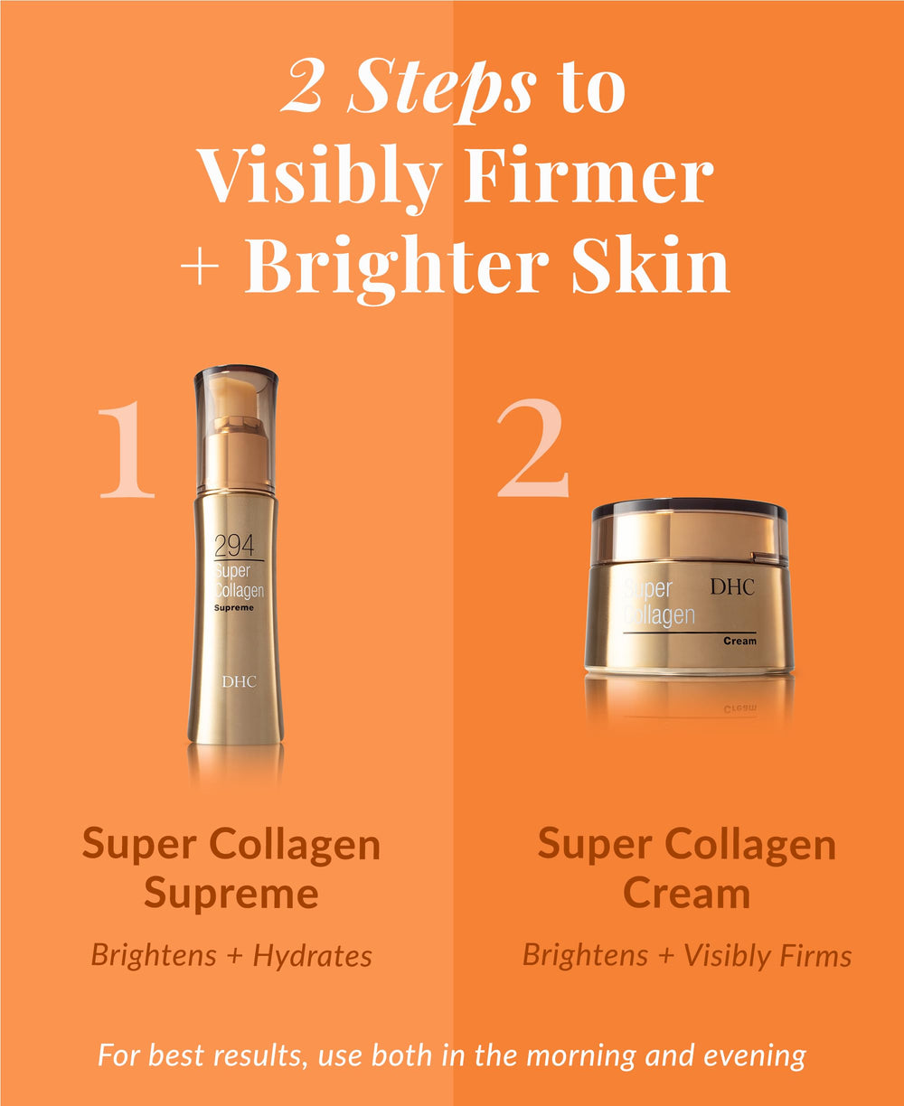 DHC Super Collagen Cream olive oil infusion visual focus.