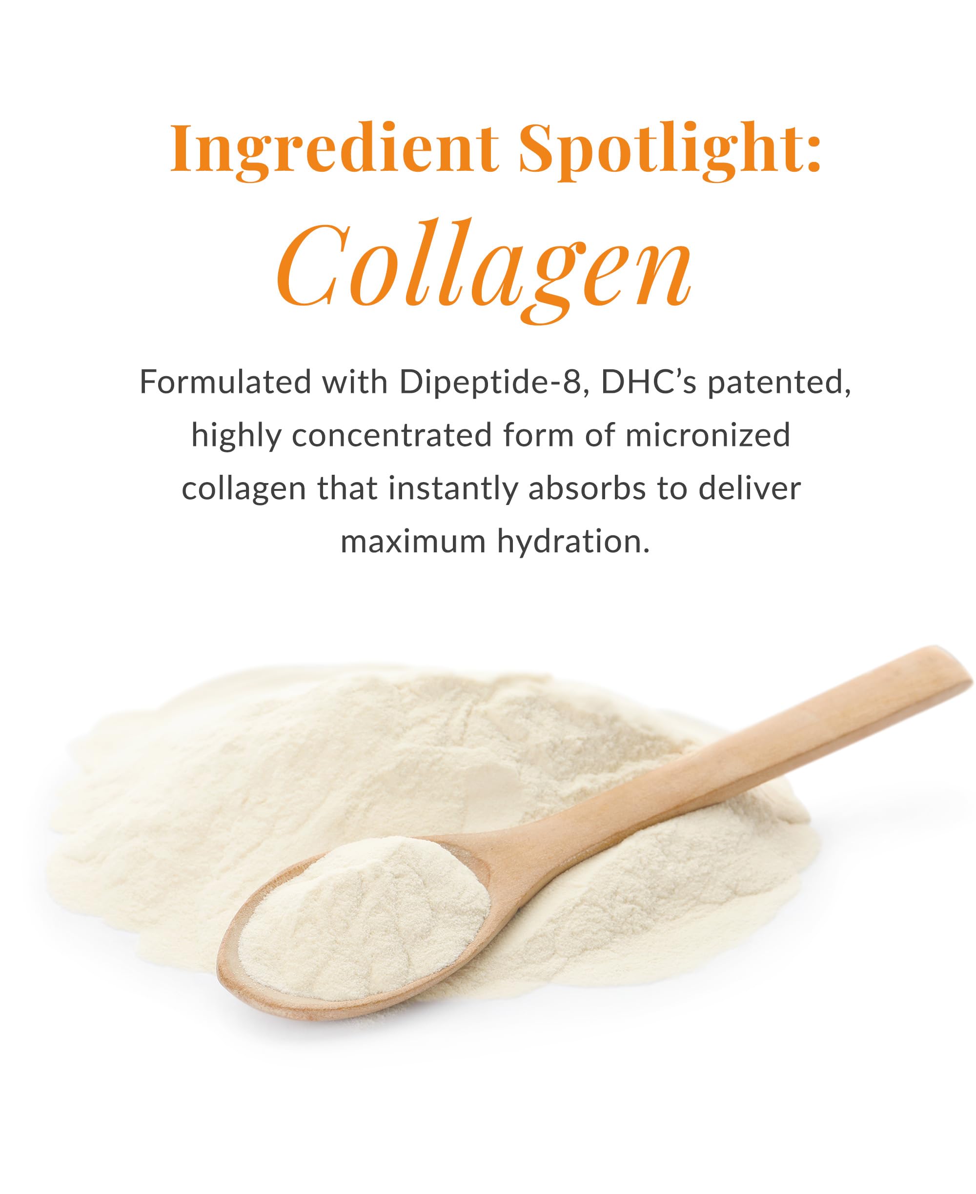 DHC Super Collagen Cream swatch on hand demonstrates hydration feel.