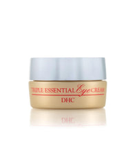 DHC Triple Essential Eye Cream bottle showing premium hydration