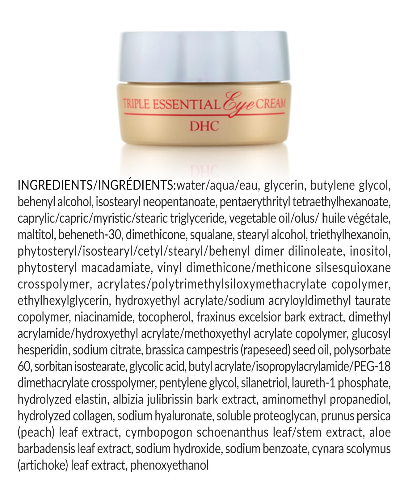 Morning and night routine with DHC eye cream