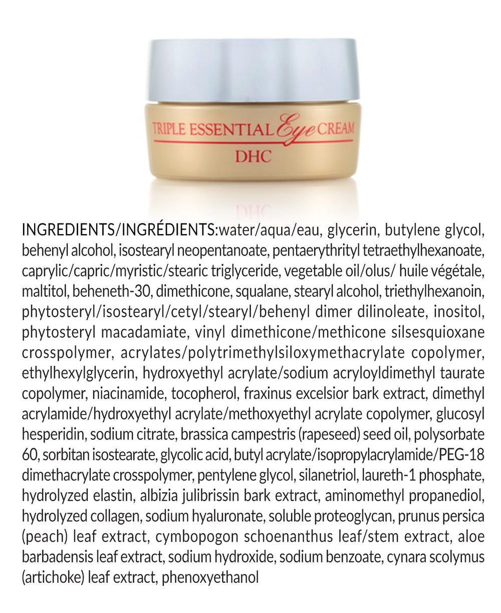 Morning and night routine with DHC eye cream