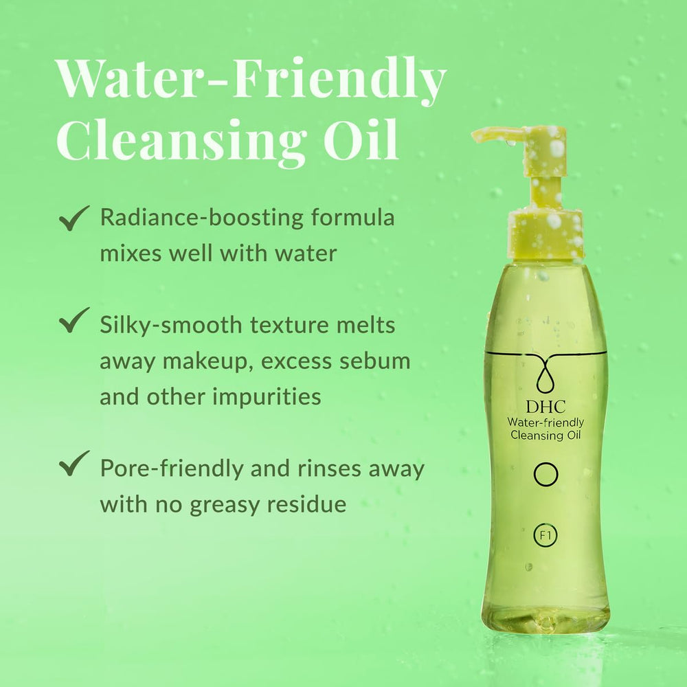 DHC cleansing oil removes makeup effectively without leaving greasy residue.