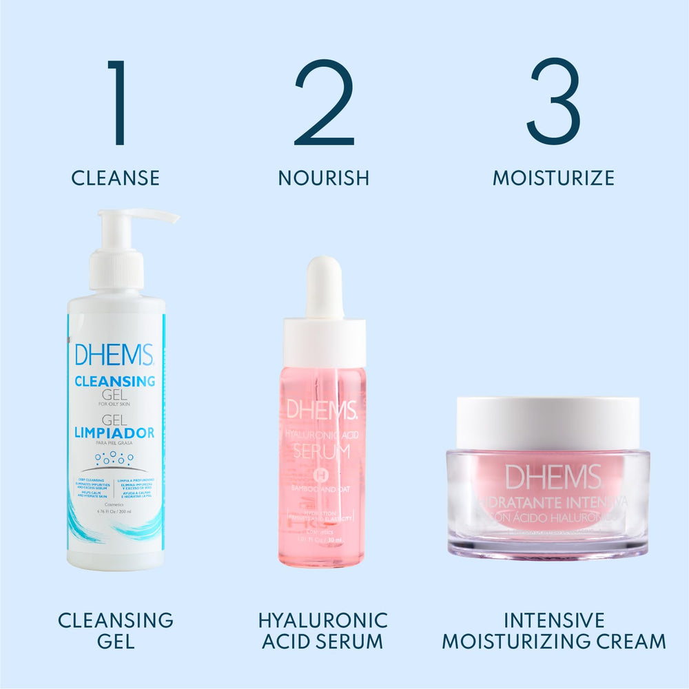 DHEMS Cleansing Gel makeup remover close-up, ready for makeup removal