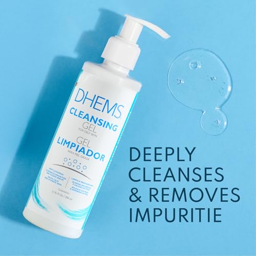 DHEMS Cleansing Gel close-up shows sebum control action