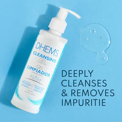 DHEMS Cleansing Gel close-up shows sebum control action