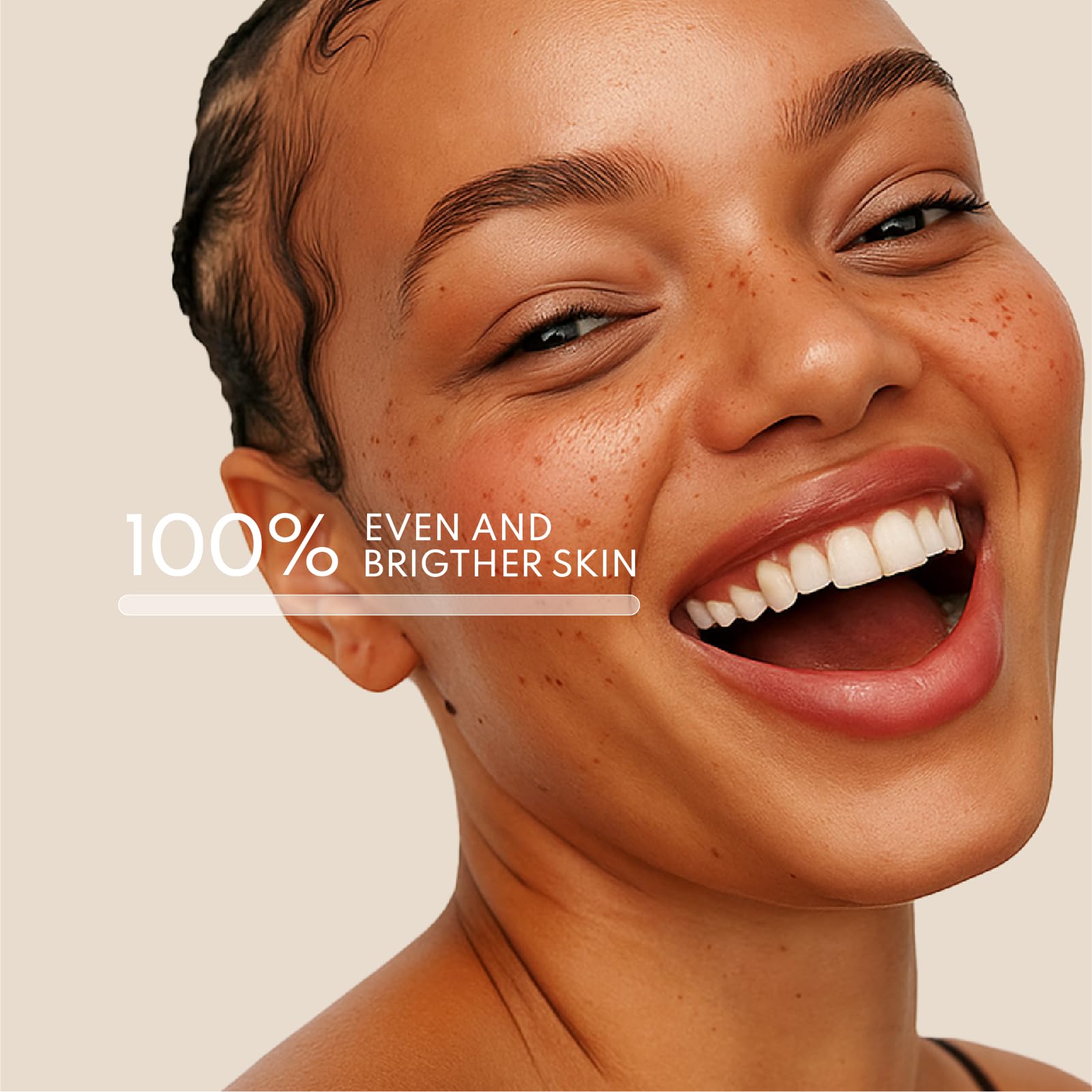 DHEMS Vitamin C Serum application routine shows a few drops absorbed quickly.