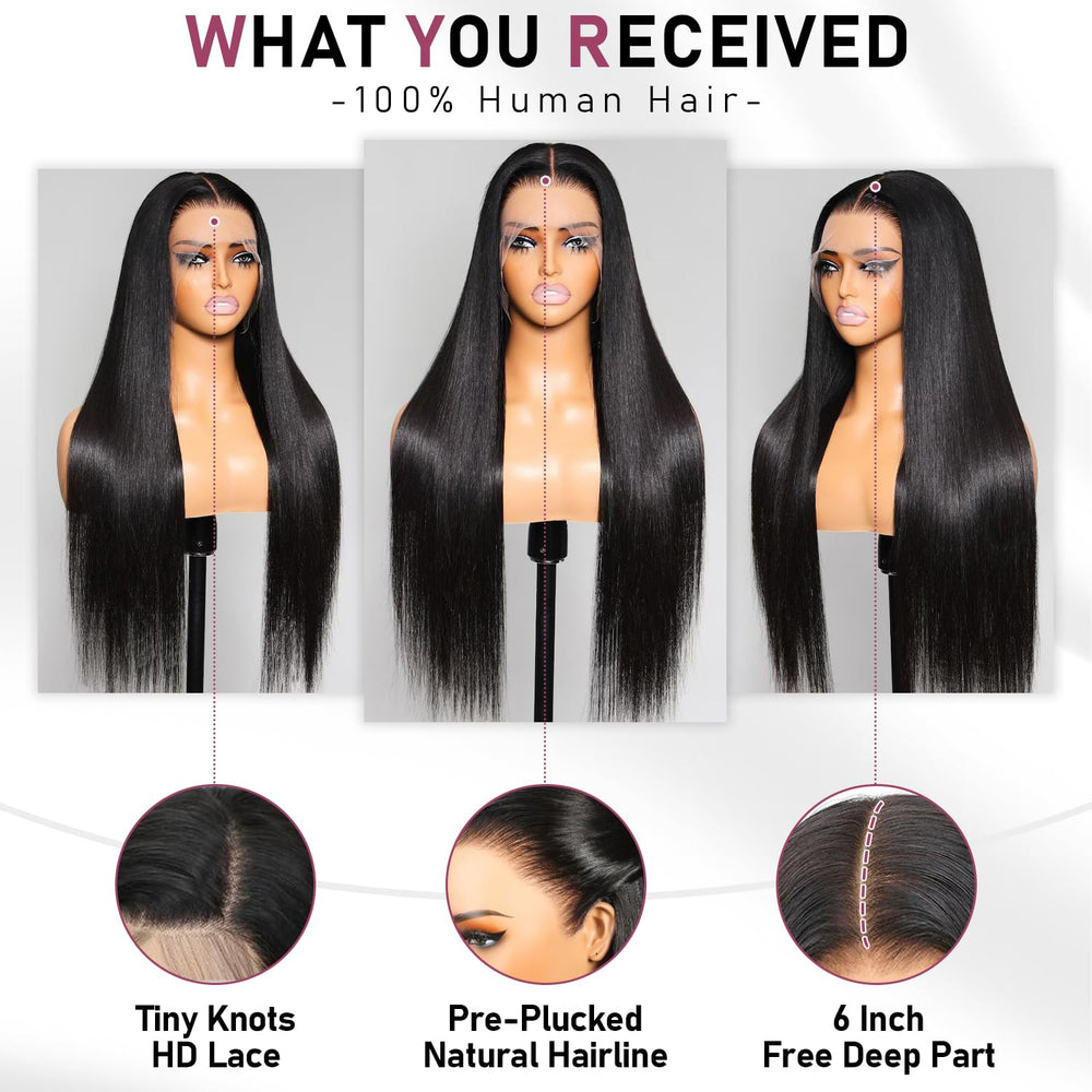 Dheridy 13x6 HD lace front wig back view showing full density