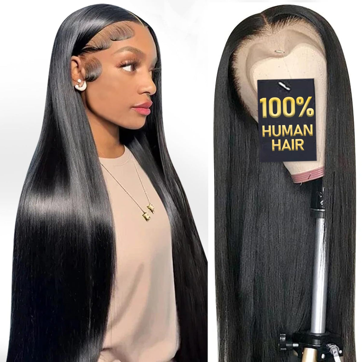 Dheridy 13x6 HD lace front wig front view with natural hairline