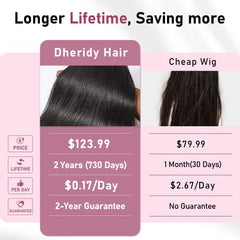Dheridy 13x6 HD lace front wig side part styling option