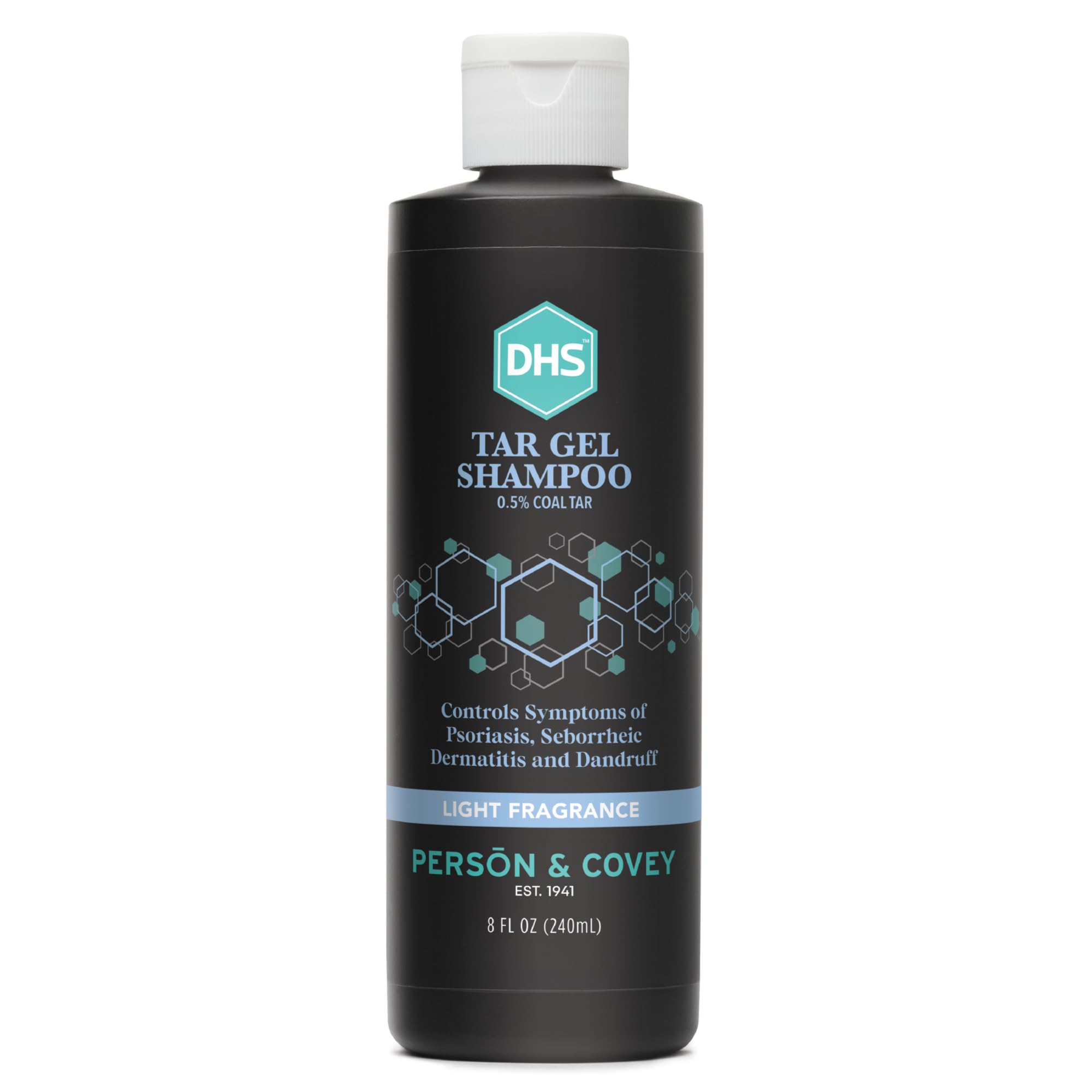 DHS T Gel Shampoo bottle demonstrates deep cleansing for a healthier scalp