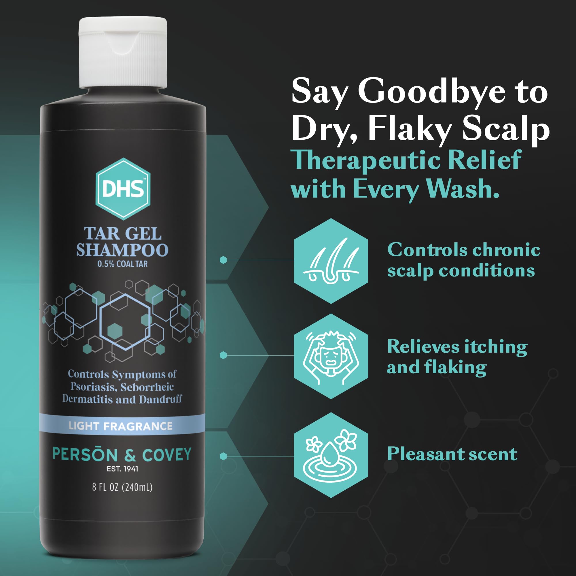 Lather shot of DHS T Gel Shampoo showing rich cleansing for daily refresh